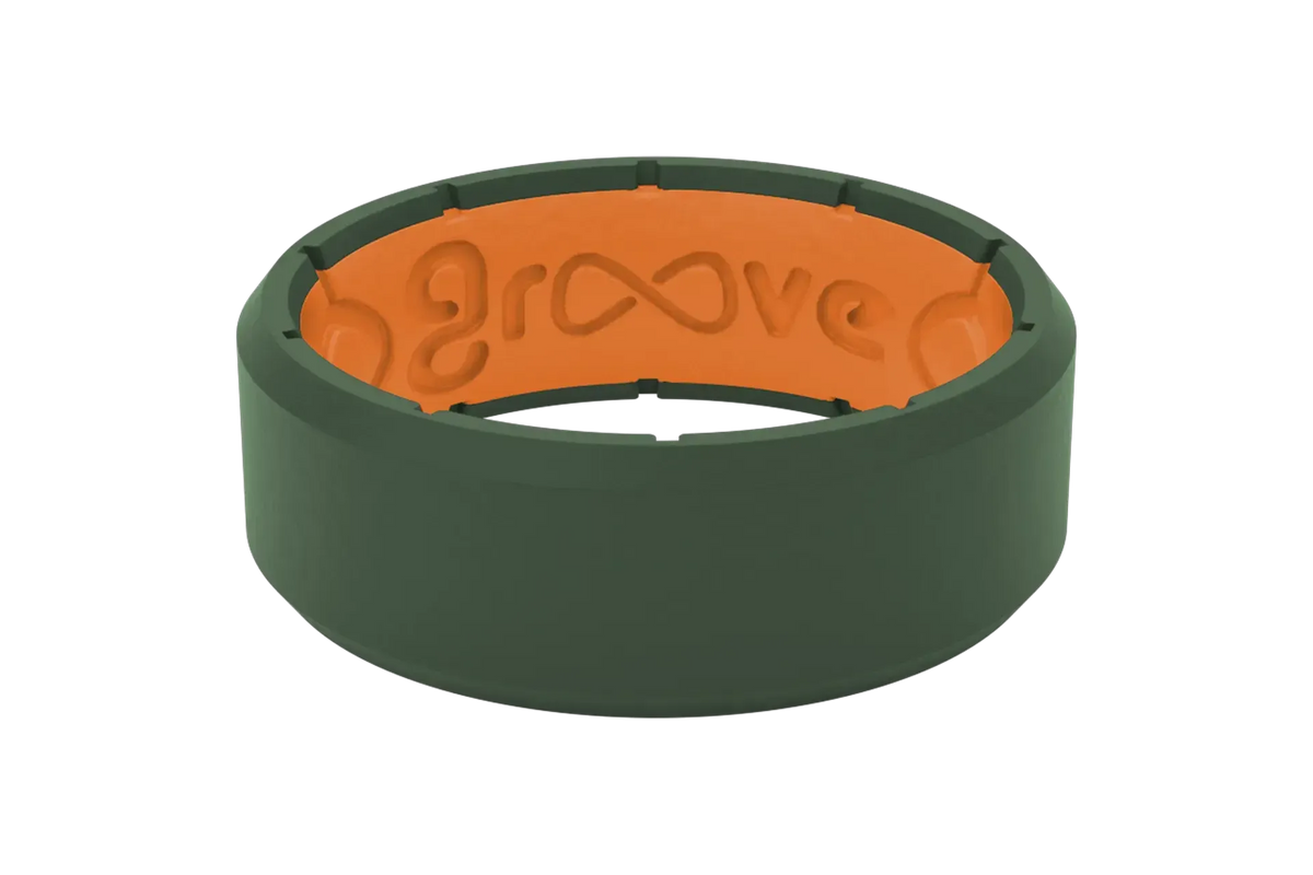 Edge Moss Green &amp; Orange Ring