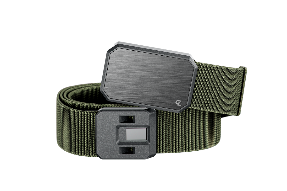 Groove Belt Gun Metal/Base Camp Green