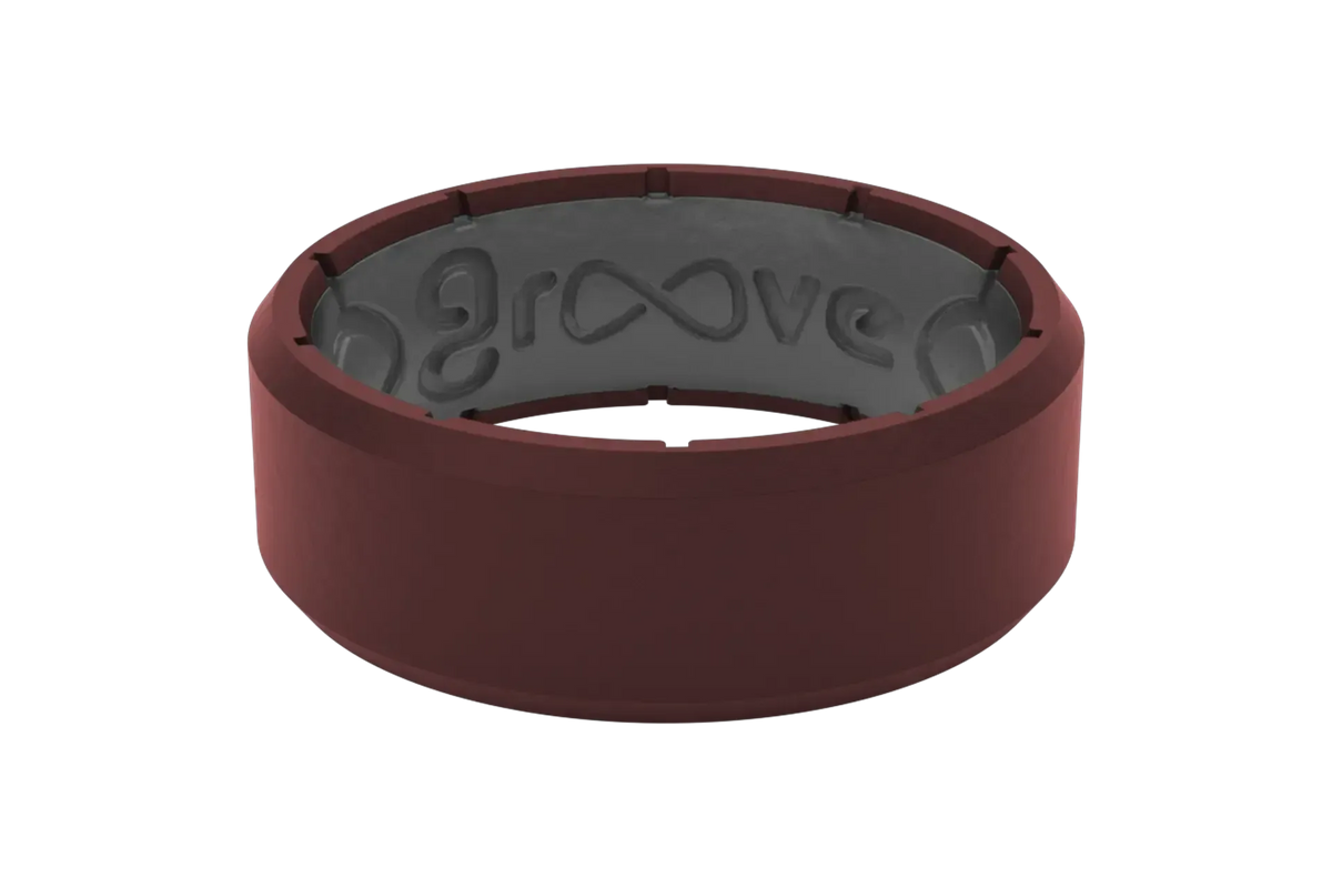 Edge Crimson &amp; Grey Ring