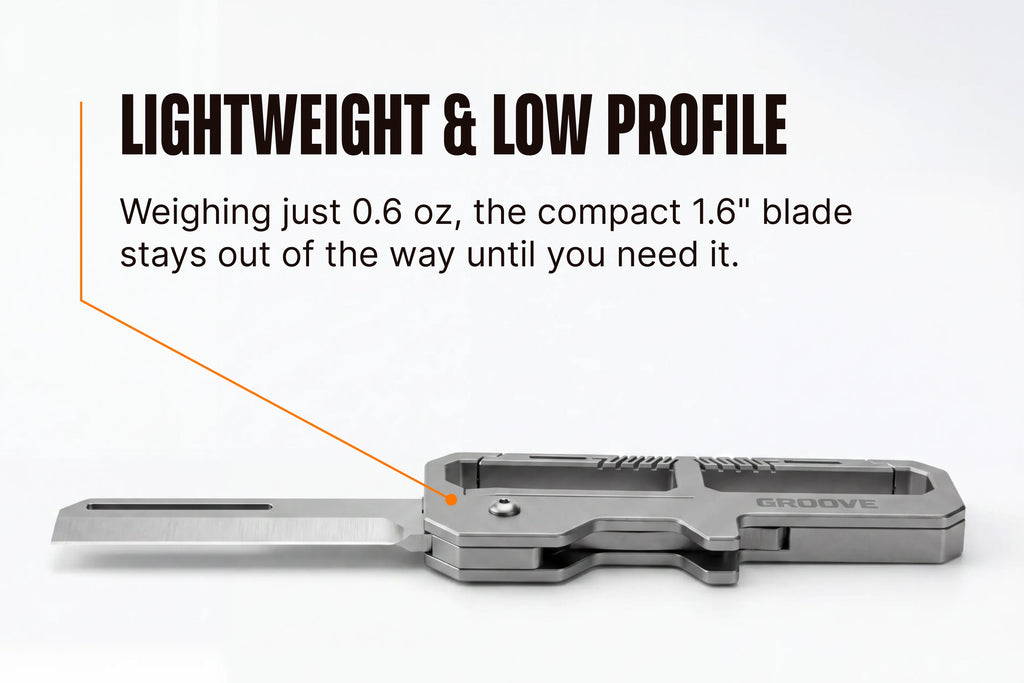 Groove® Carabiner Knife - Silver