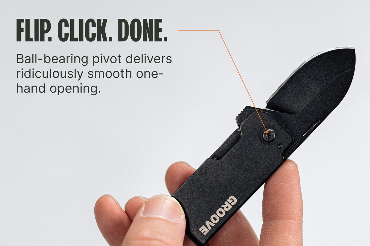 Groove® Money Clip Knife - Black