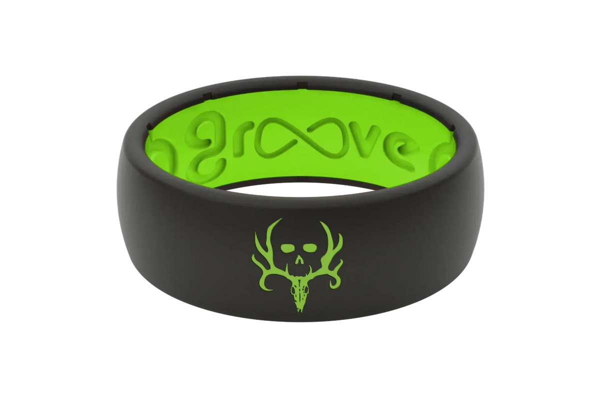 Bone Collector Black &amp; Green Ring