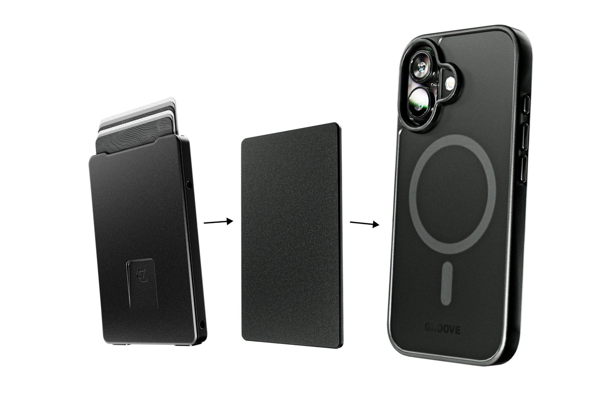 Groove Wallet® with MagSafe Plate - Gun Metal